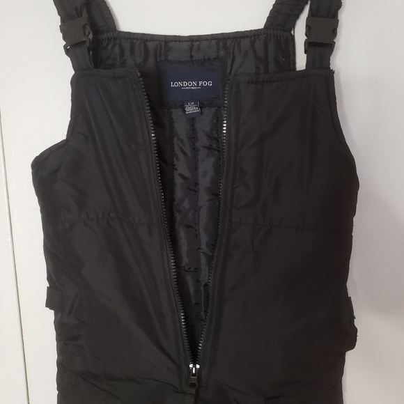 London fog boys snowsuit.szL / 7.black great used condition.slastix shoulder str - Picture 3 of 8